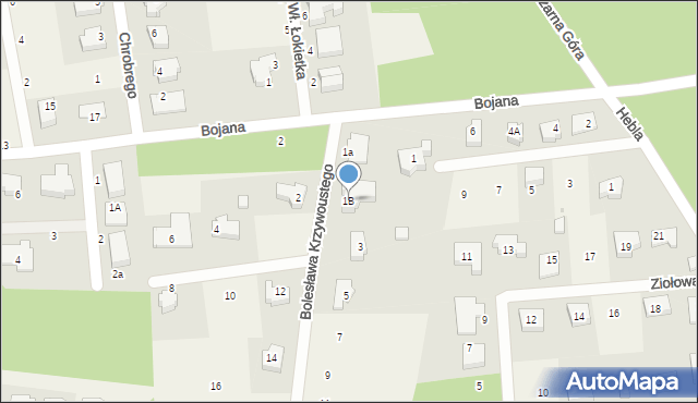 Bojano, Bolesława Krzywoustego, 1B, mapa Bojano