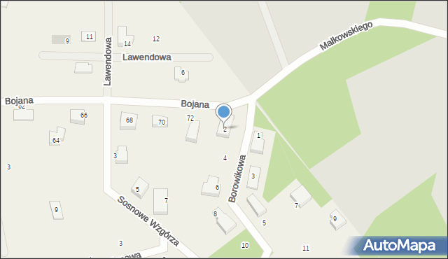 Bojano, Borowikowa, 2, mapa Bojano