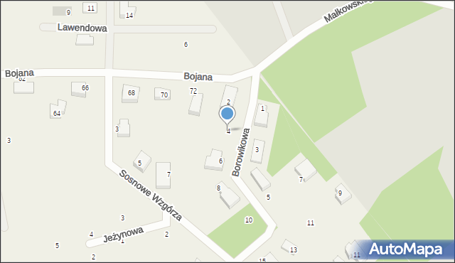Bojano, Borowikowa, 4, mapa Bojano