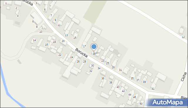 Bojanów, Borucka, 19, mapa Bojanów