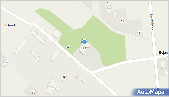Bojanówka, Bojanówka, 62, mapa Bojanówka
