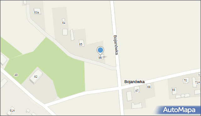 Bojanówka, Bojanówka, 66, mapa Bojanówka