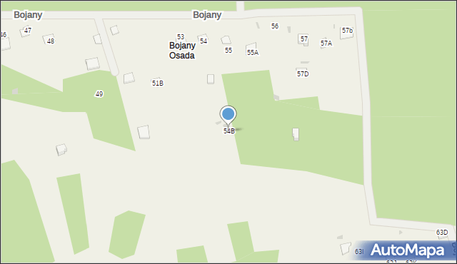 Bojany, Bojany, 54B, mapa Bojany