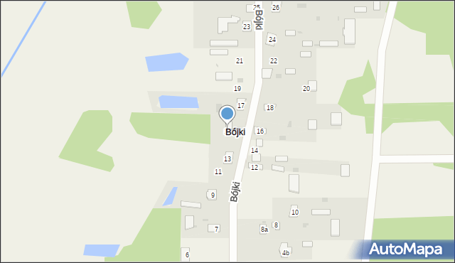 Bójki, Bójki, 15, mapa Bójki