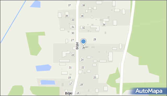 Bójki, Bójki, 26, mapa Bójki