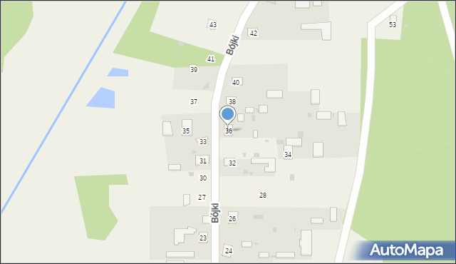 Bójki, Bójki, 36, mapa Bójki