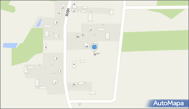 Bójki, Bójki, 4a, mapa Bójki