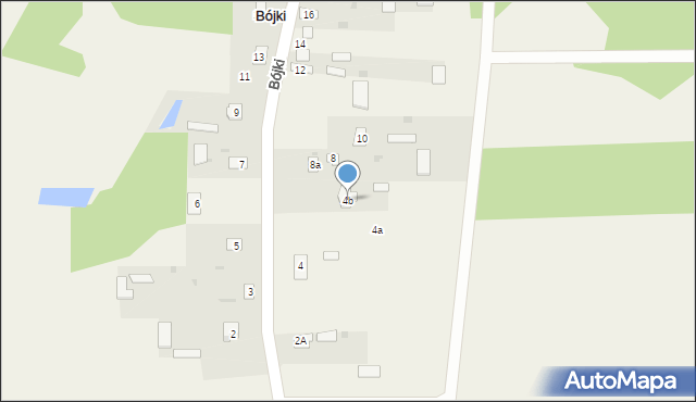 Bójki, Bójki, 4b, mapa Bójki