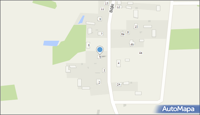 Bójki, Bójki, 5, mapa Bójki