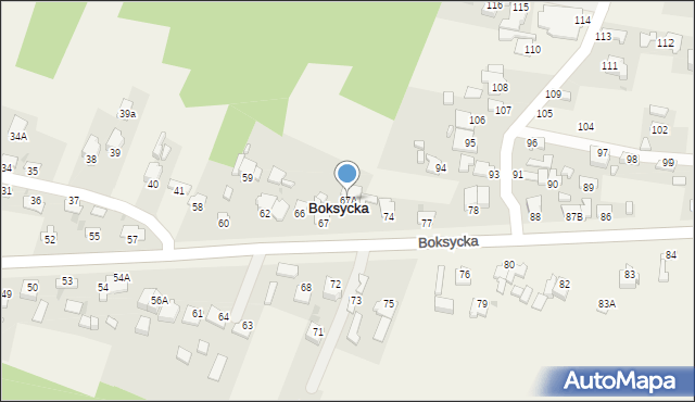 Boksycka, Boksycka, 67A, mapa Boksycka