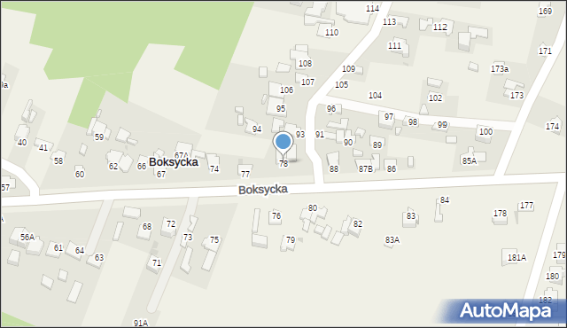 Boksycka, Boksycka, 78, mapa Boksycka