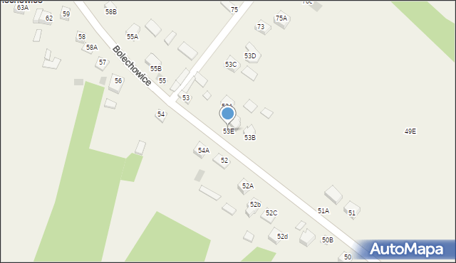Bolechowice, Bolechowice, 53E, mapa Bolechowice