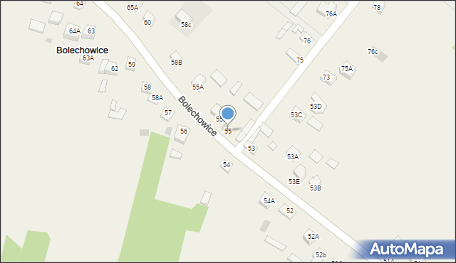 Bolechowice, Bolechowice, 55, mapa Bolechowice