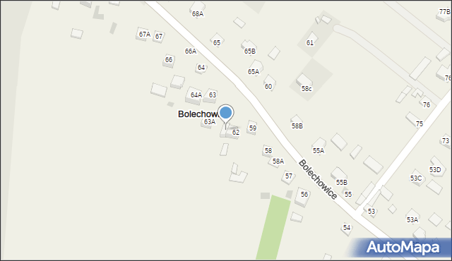 Bolechowice, Bolechowice, 62a, mapa Bolechowice