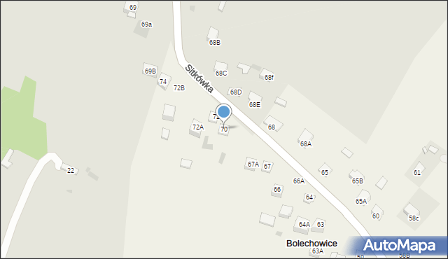 Bolechowice, Bolechowice, 70, mapa Bolechowice