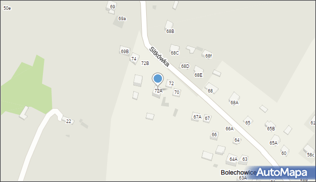 Bolechowice, Bolechowice, 72A, mapa Bolechowice