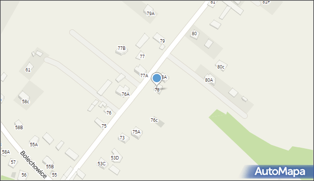 Bolechowice, Bolechowice, 78, mapa Bolechowice