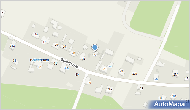 Bolechowo, Bolechowo, 22, mapa Bolechowo