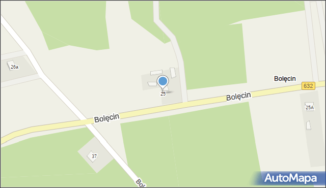 Bolęcin, Bolęcin, 25, mapa Bolęcin