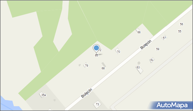 Bolęcin, Bolęcin, 65, mapa Bolęcin