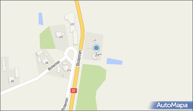 Bolemin, Bolemin, 103, mapa Bolemin