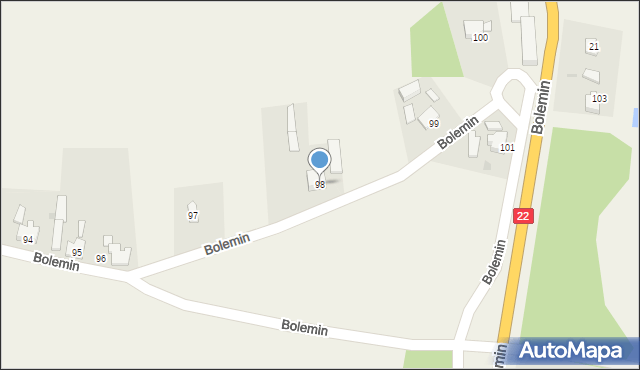 Bolemin, Bolemin, 98, mapa Bolemin