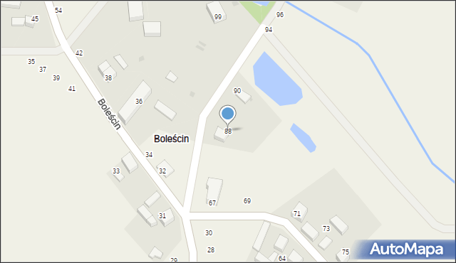 Boleścin, Boleścin, 88, mapa Boleścin