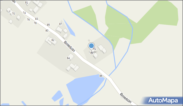 Boleścin, Boleścin, 89, mapa Boleścin