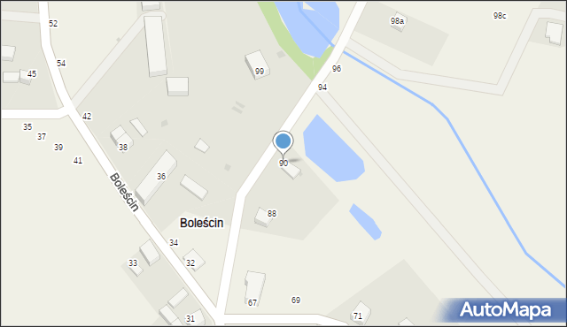 Boleścin, Boleścin, 90, mapa Boleścin