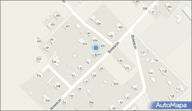 Boleścin, Boleścin, 50, mapa Boleścin