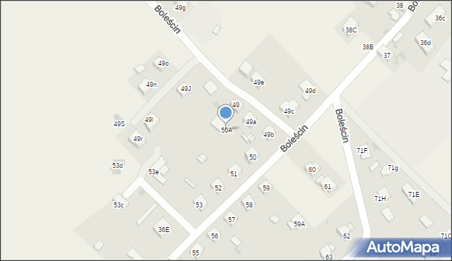 Boleścin, Boleścin, 50A, mapa Boleścin