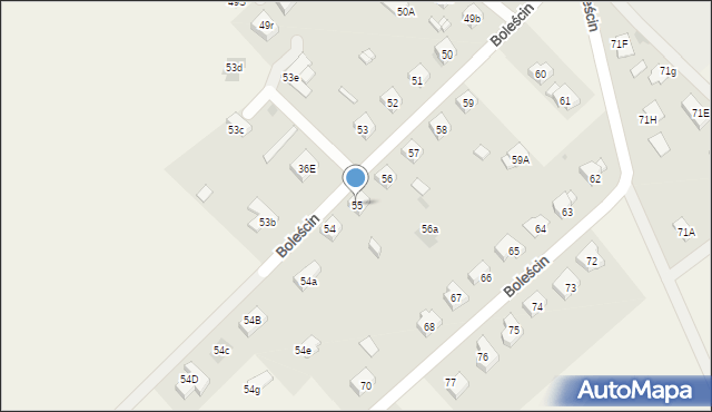 Boleścin, Boleścin, 55, mapa Boleścin