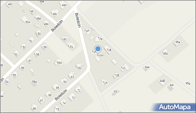 Boleścin, Boleścin, 71I, mapa Boleścin