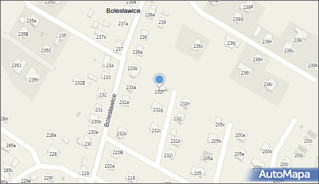 Bolesławice, Bolesławice, 232f, mapa Bolesławice