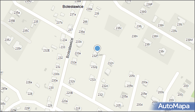 Bolesławice, Bolesławice, 232j, mapa Bolesławice