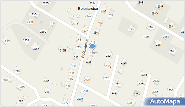 Bolesławice, Bolesławice, 233a, mapa Bolesławice