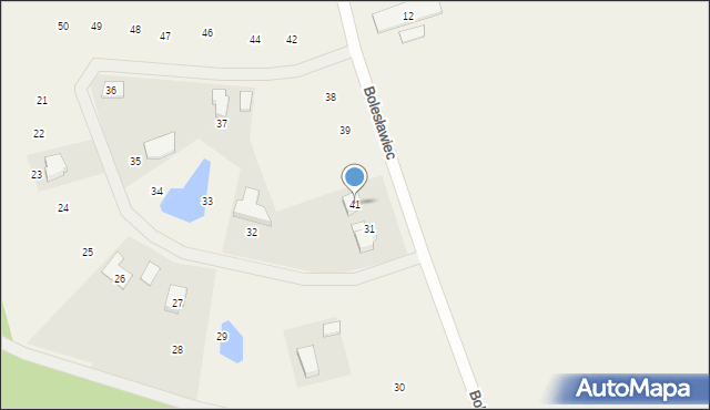 Bolesławiec, Bolesławiec, 41, mapa Bolesławca