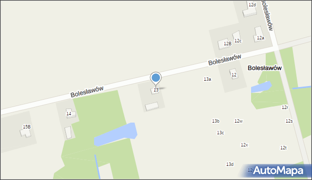 Bolesławów, Bolesławów, 13, mapa Bolesławów