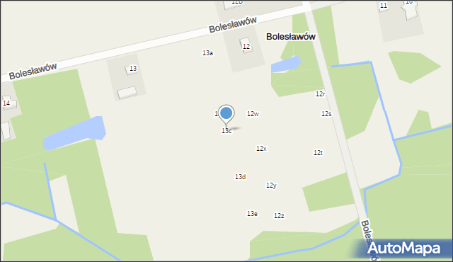 Bolesławów, Bolesławów, 13c, mapa Bolesławów