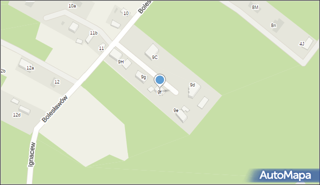 Bolesławów, Bolesławów, 9f, mapa Bolesławów