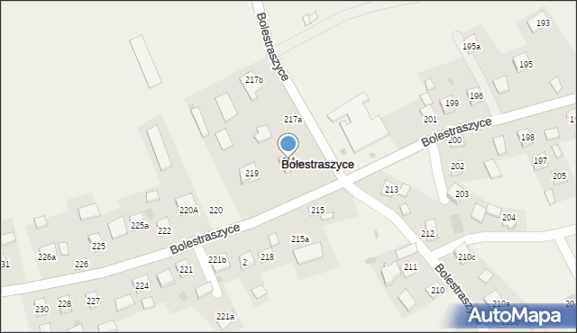 Bolestraszyce, Bolestraszyce, 217, mapa Bolestraszyce