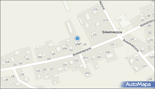 Bolestraszyce, Bolestraszyce, 220A, mapa Bolestraszyce