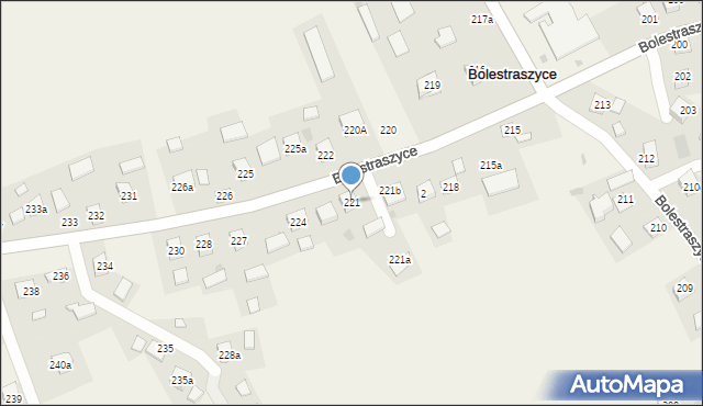 Bolestraszyce, Bolestraszyce, 221, mapa Bolestraszyce