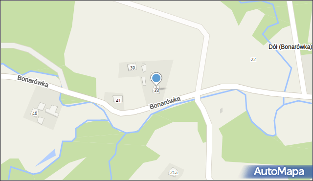 Bonarówka, Bonarówka, 33, mapa Bonarówka