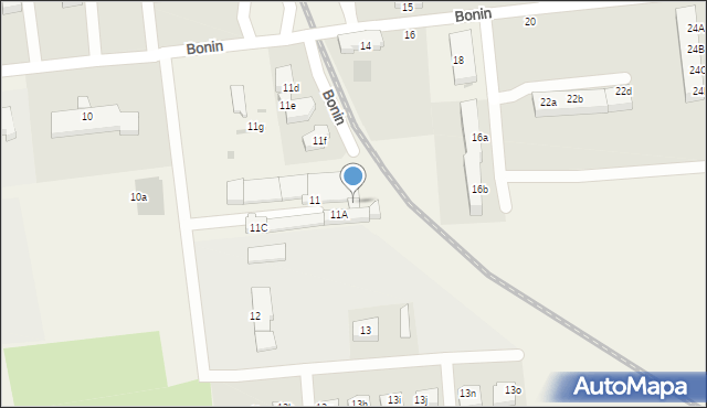 Bonin, Bonin, 11B, mapa Bonin