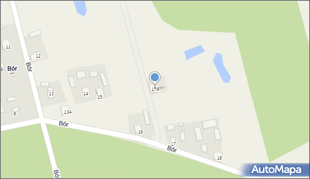 Bór, Bór, 17A, mapa Bór