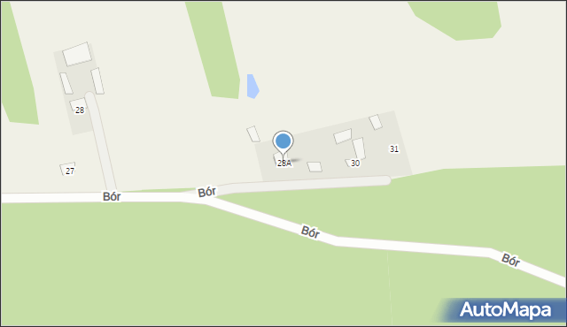 Bór, Bór, 28A, mapa Bór