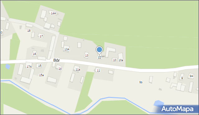 Bór, Bór, 12, mapa Bór