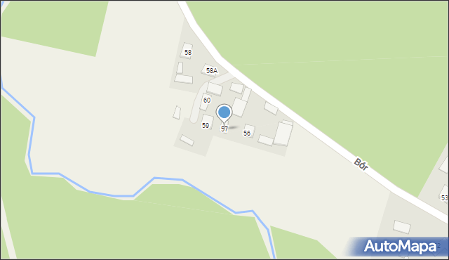 Bór, Bór, 57, mapa Bór