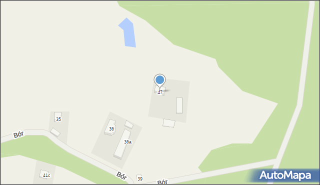 Bór, Bór, 47, mapa Bór